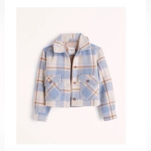 Abercrombie Cropped Plaid Shacket